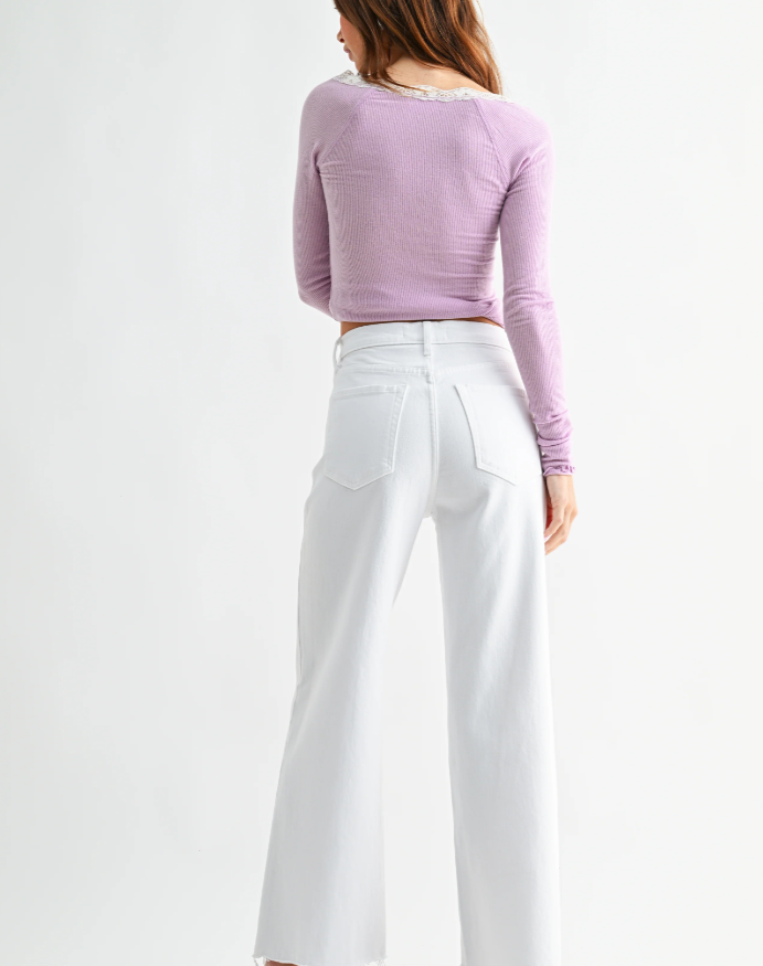 Golden Hour Wide Leg Jeans - White
