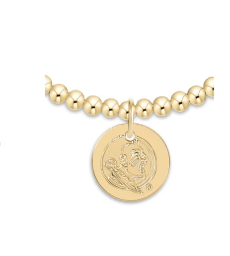 eCOLLEGIATE Classic Gold 3mm Bracelet - FSU Disc