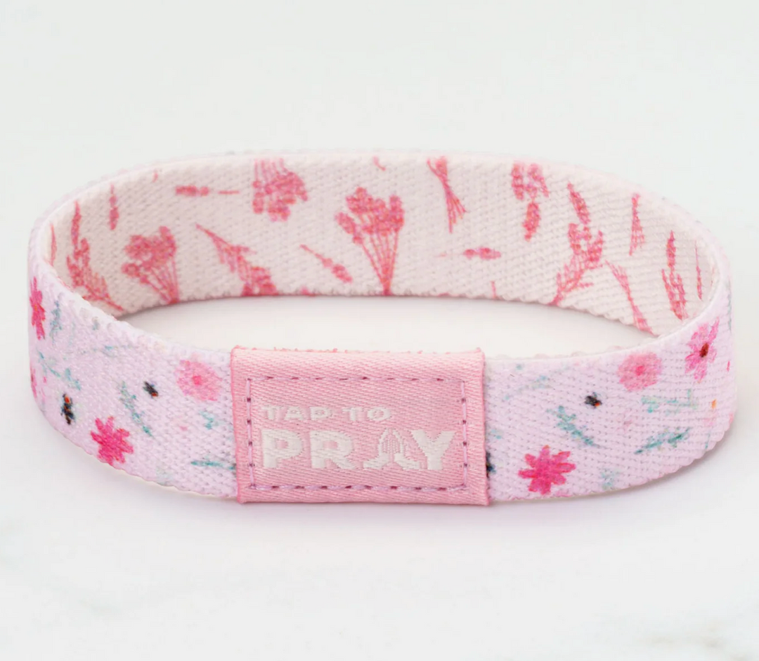 Tap To Pray® Wristband – Meadows - Pink