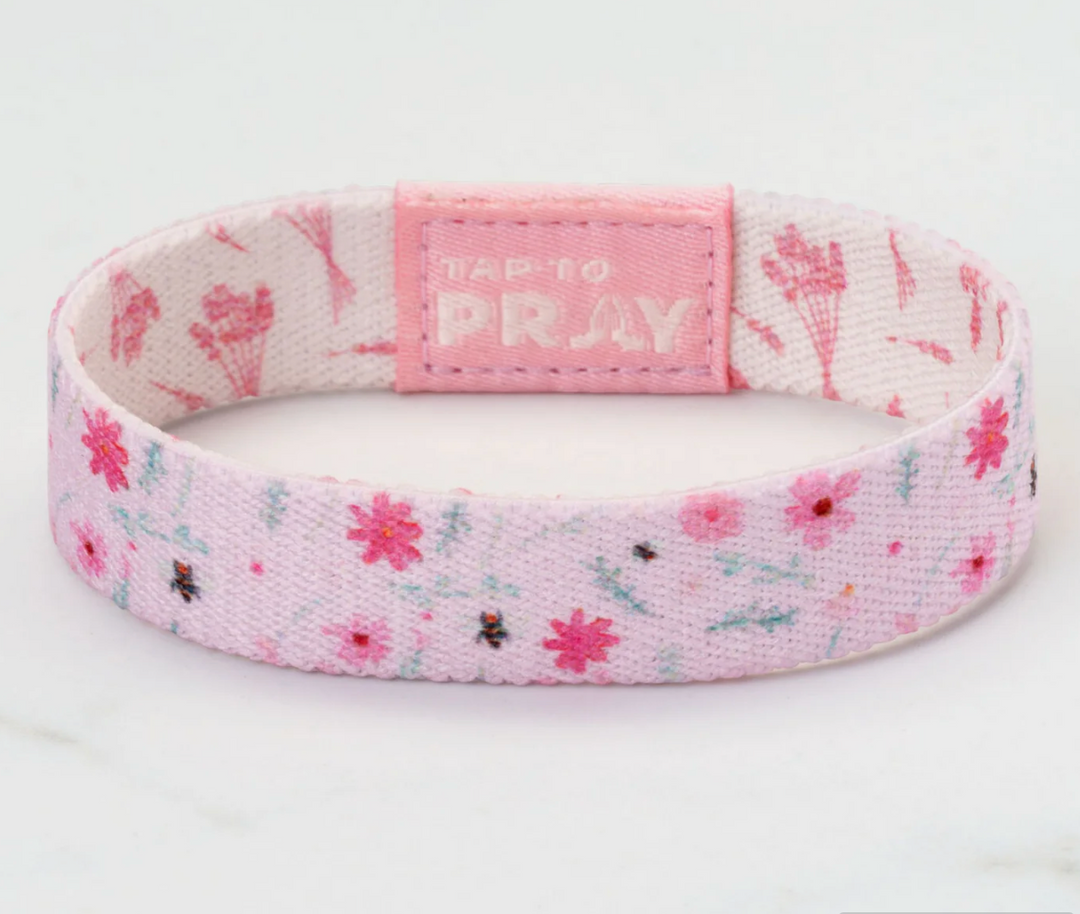 Tap To Pray® Wristband – Meadows - Pink