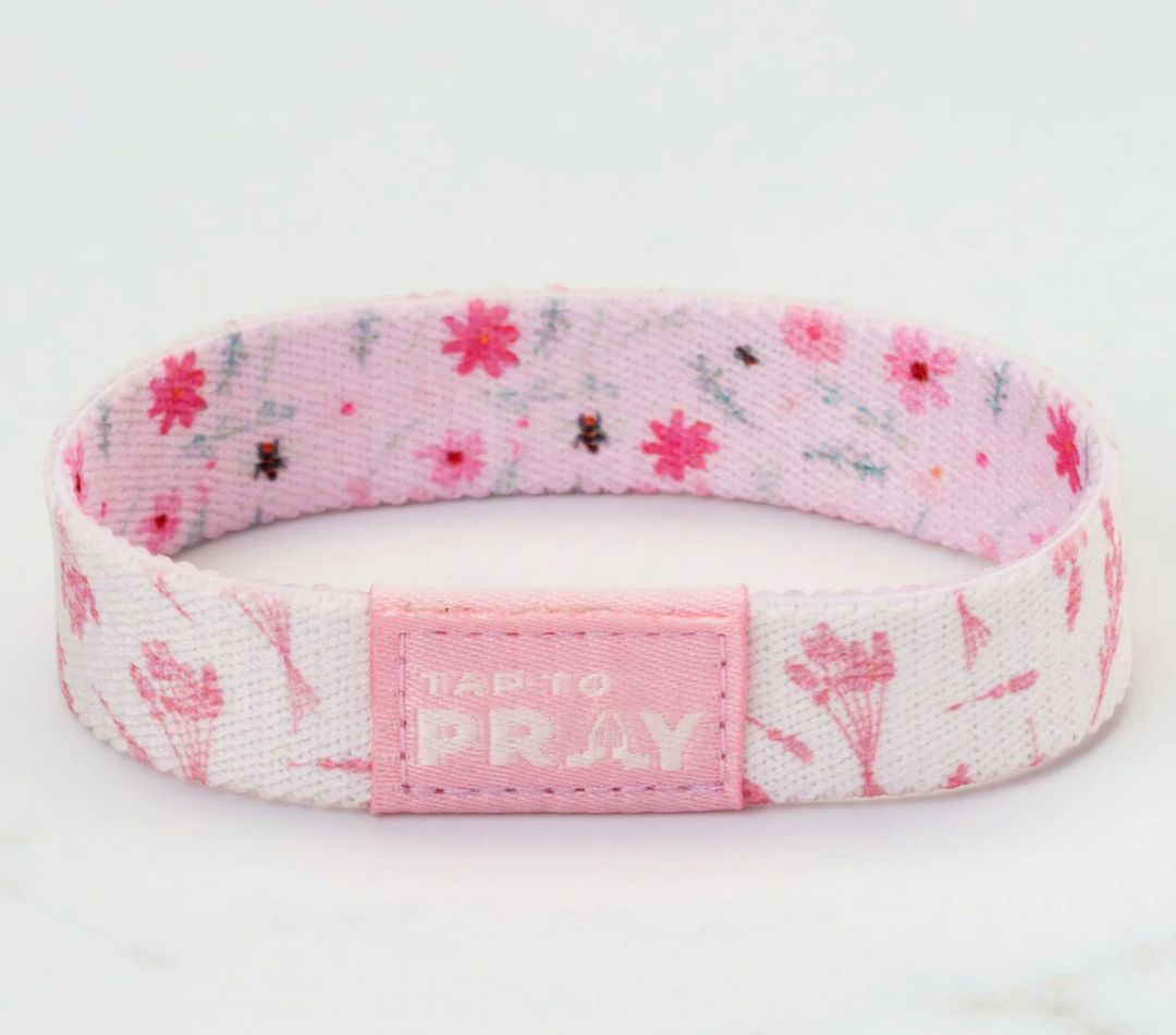 Tap To Pray® Wristband – Meadows - Pink