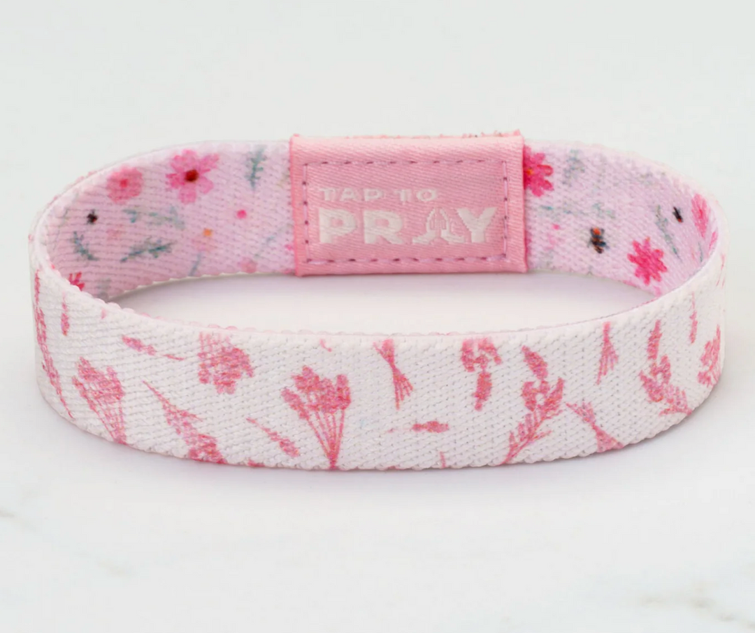 Tap To Pray® Wristband – Meadows - Pink