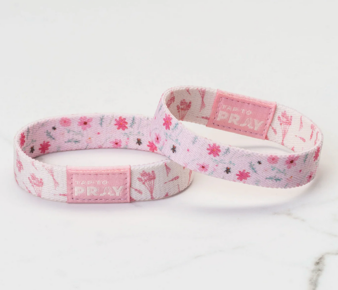 Tap To Pray® Wristband – Meadows - Pink