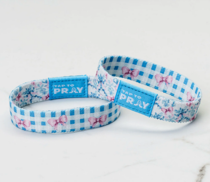 Tap To Pray® Wristband – Blue Belle