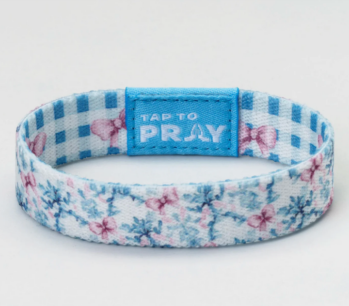 Tap To Pray® Wristband – Blue Belle