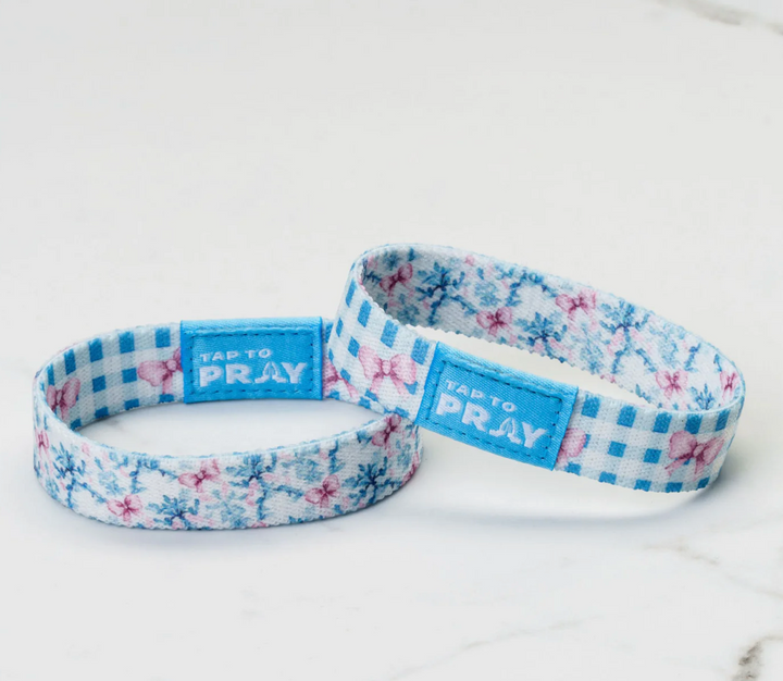 Tap To Pray® Wristband – Blue Belle