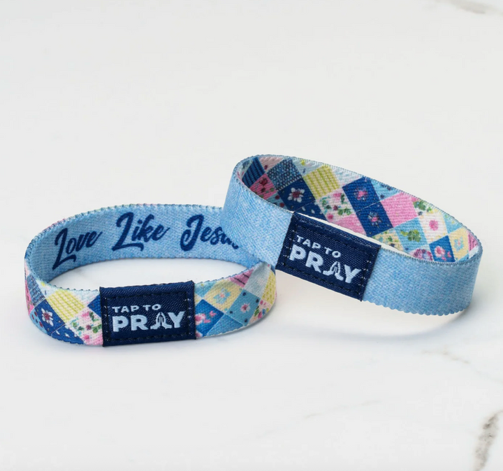 Tap To Pray® Wristband – Patchwork - Love Like Jesus