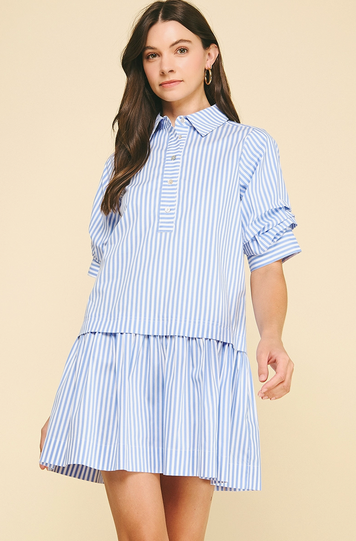 Bleu Belle Button Dress