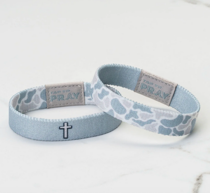 Tap To Pray® Wristband – River Rock Camo - Aspen