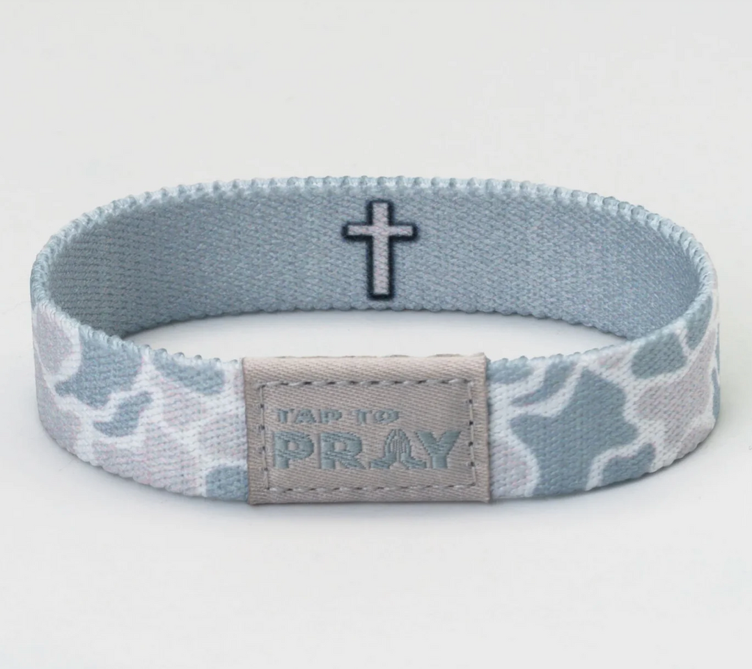 Tap To Pray® Wristband – River Rock Camo - Aspen
