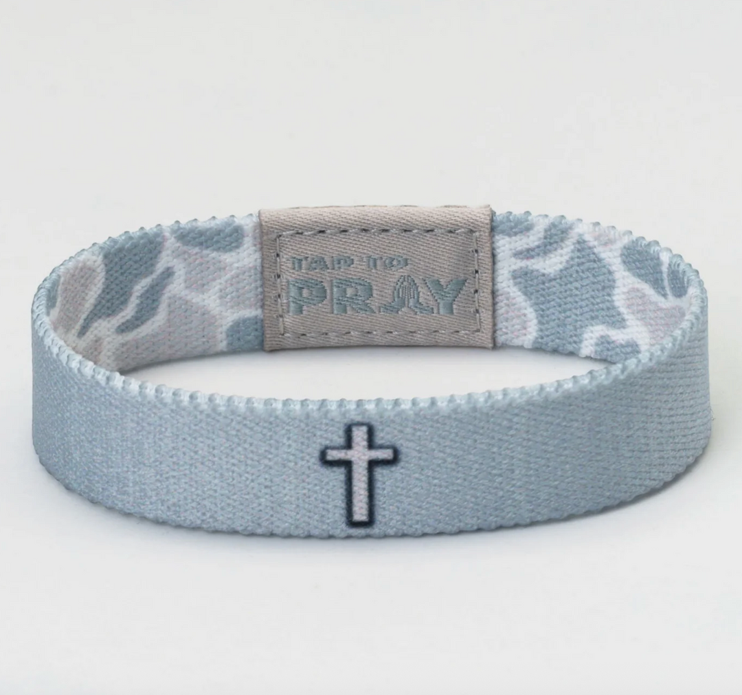 Tap To Pray® Wristband – River Rock Camo - Aspen