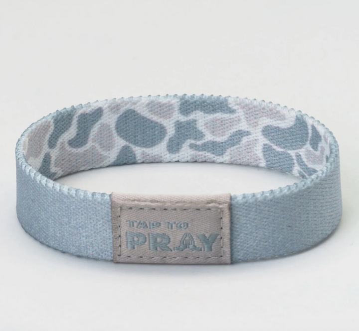 Tap To Pray® Wristband – River Rock Camo - Aspen