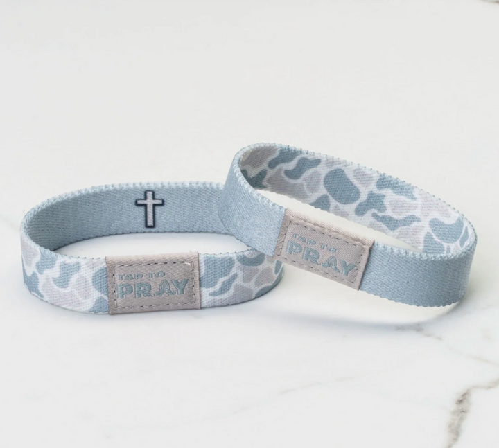 Tap To Pray® Wristband – River Rock Camo - Aspen