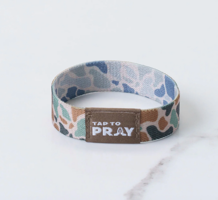 Tap To Pray® Wristband – River Rock Camo - Classic &amp; Sage