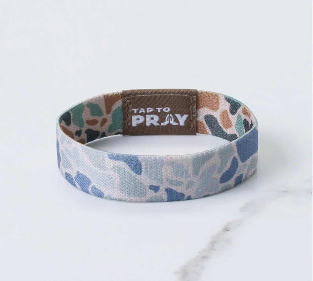 Tap To Pray® Wristband – River Rock Camo - Classic &amp; Sage