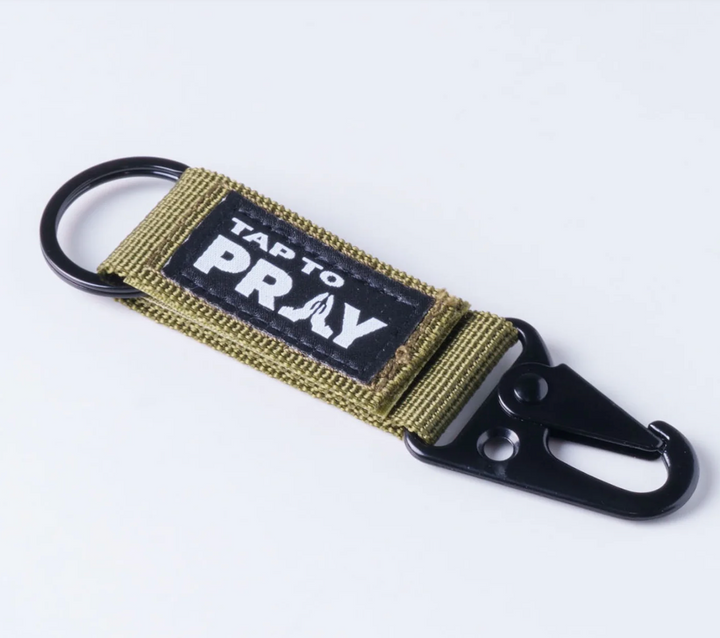 Tap To Pray® Tactical Carabiner Keychain - Green