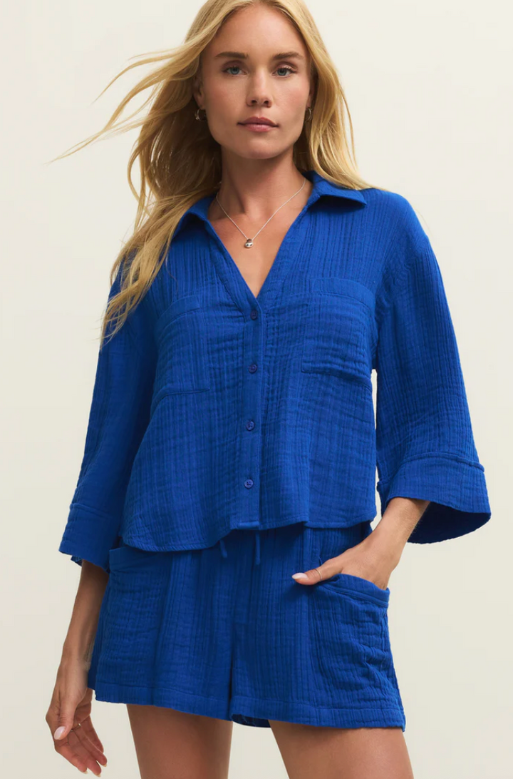 Helena Top - Nautical Cobalt Blue