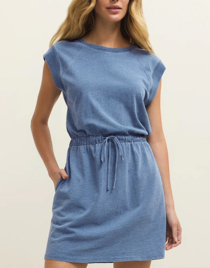 Kalani Jersey Denim Mini Dress