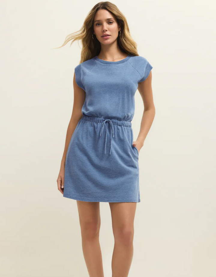 Kalani Jersey Denim Mini Dress