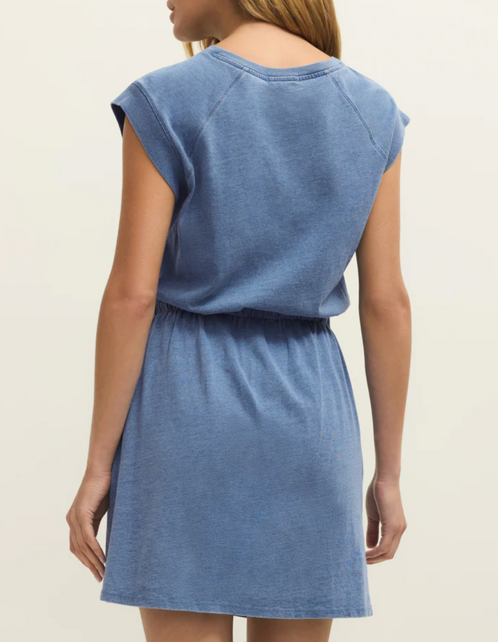 Kalani Jersey Denim Mini Dress