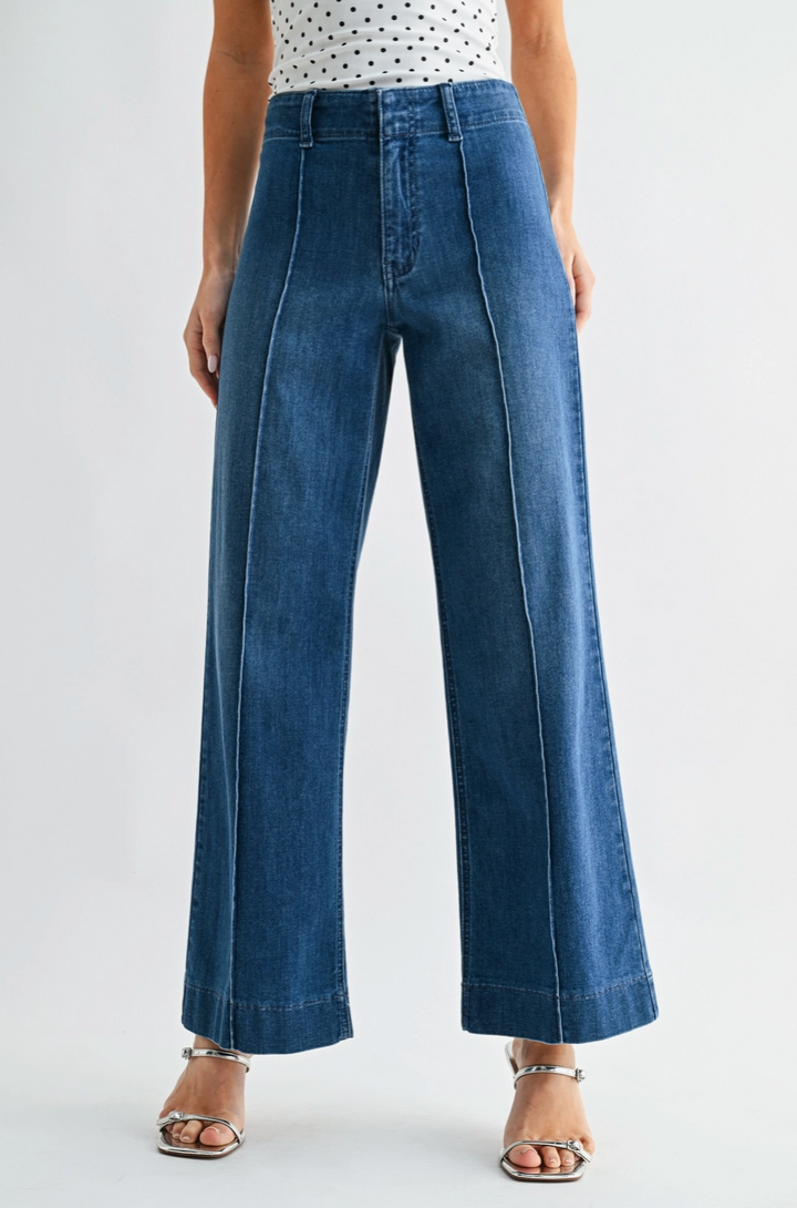 Naomi Pintuck Trouser Wide Leg Jean