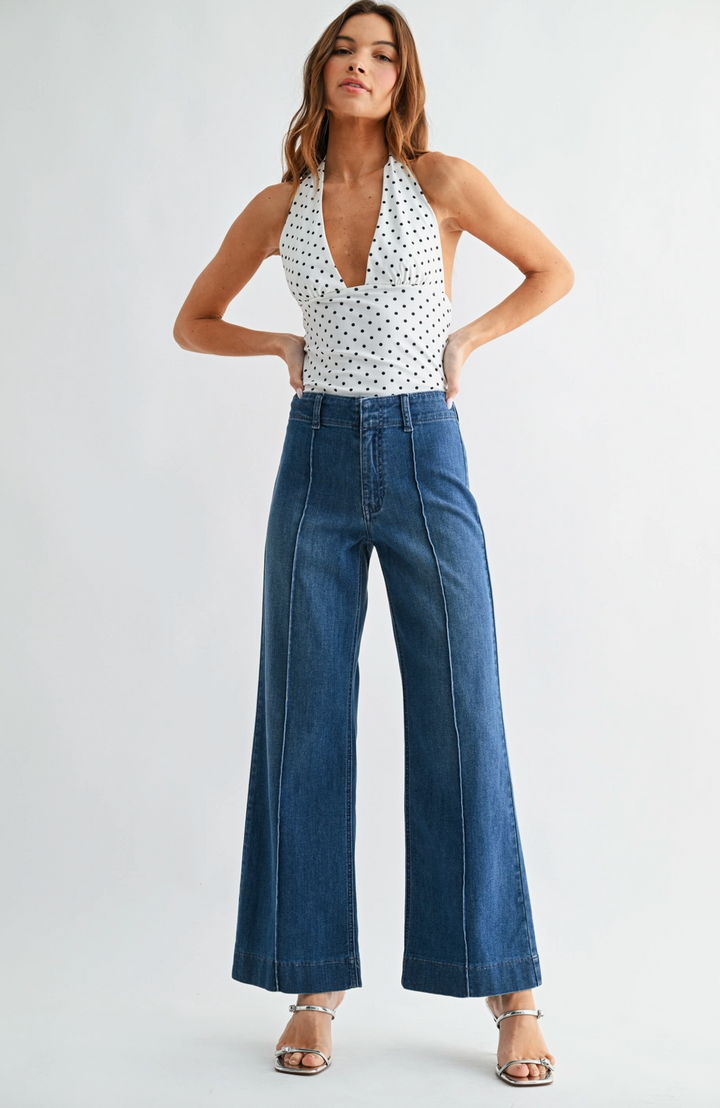 Naomi Pintuck Trouser Wide Leg Jean