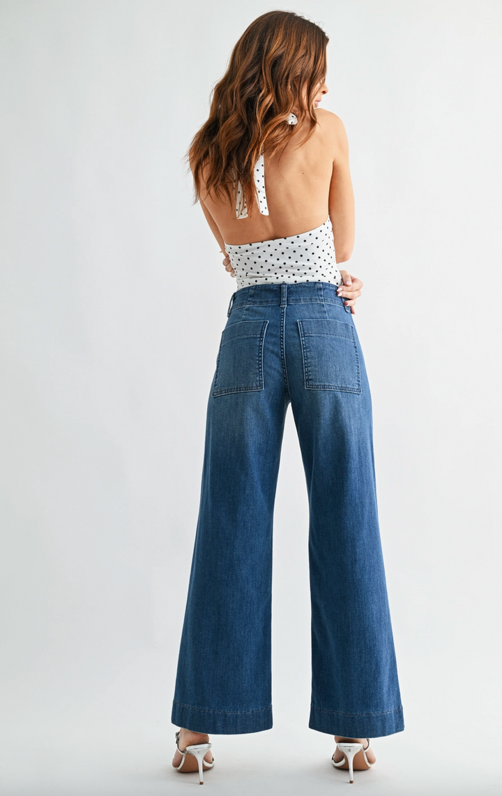 Naomi Pintuck Trouser Wide Leg Jean