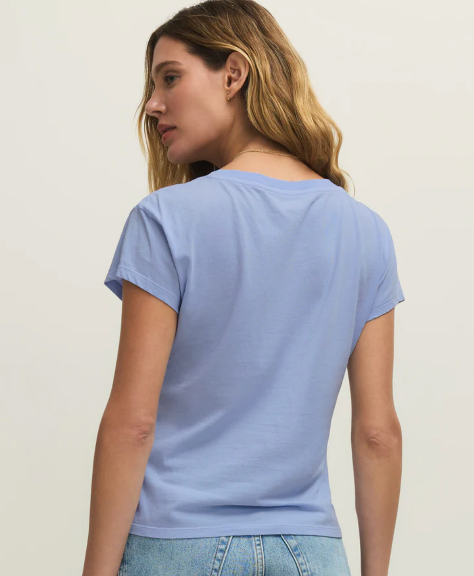 Z Supply Modern V-Neck Tee - Light Blue