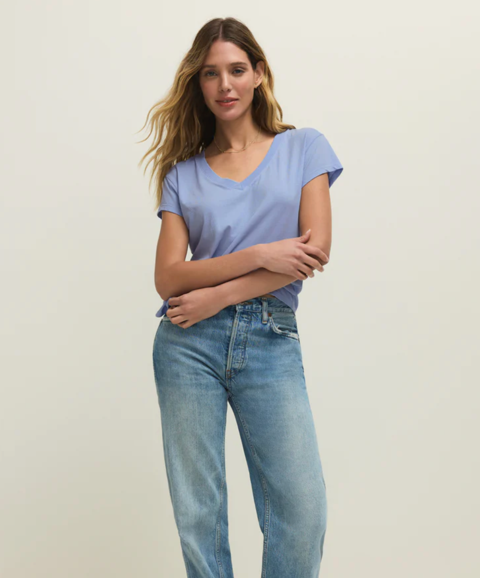 Z Supply Modern V-Neck Tee - Light Blue