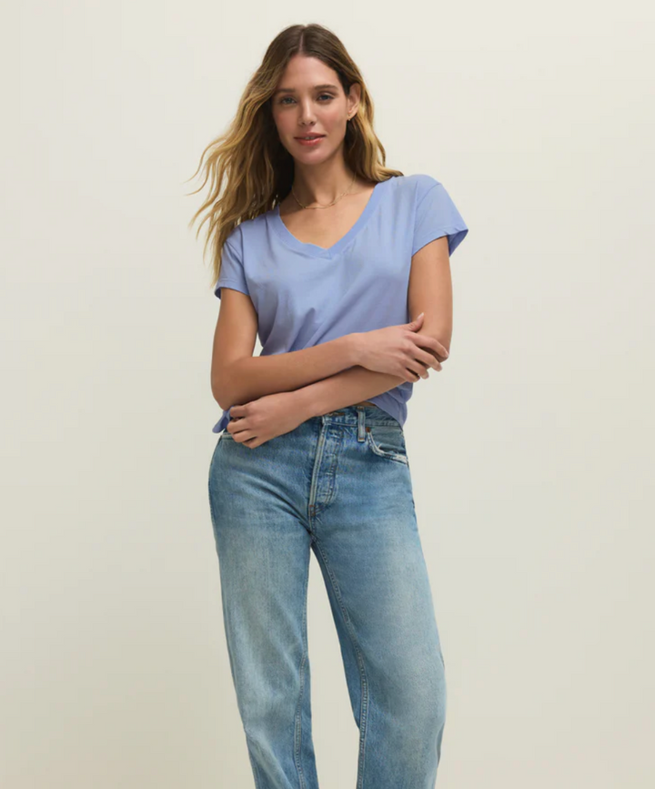 Z Supply Modern V-Neck Tee - Light Blue