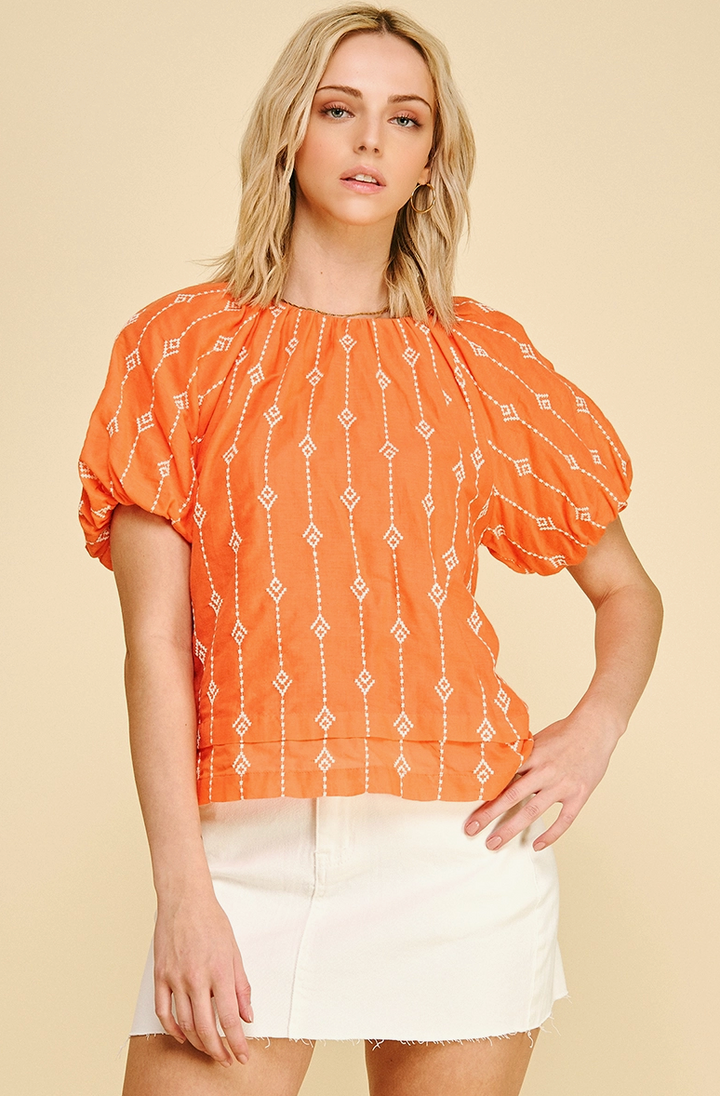 Perfectly Knit Blouse - Orange