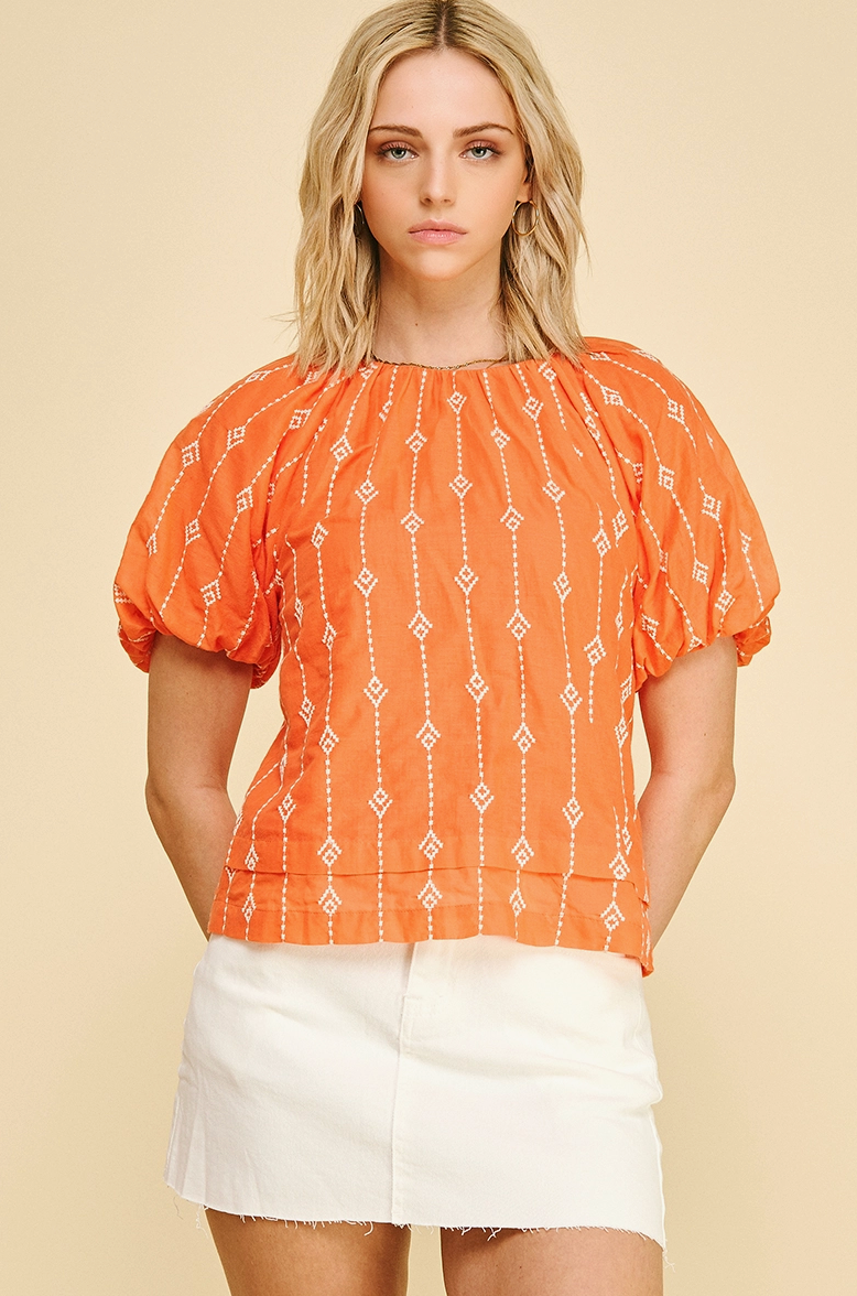 Perfectly Knit Blouse - Orange