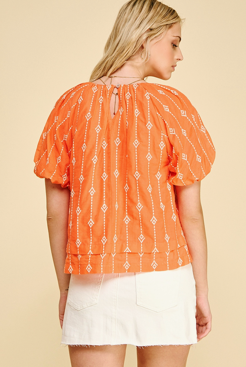 Perfectly Knit Blouse - Orange