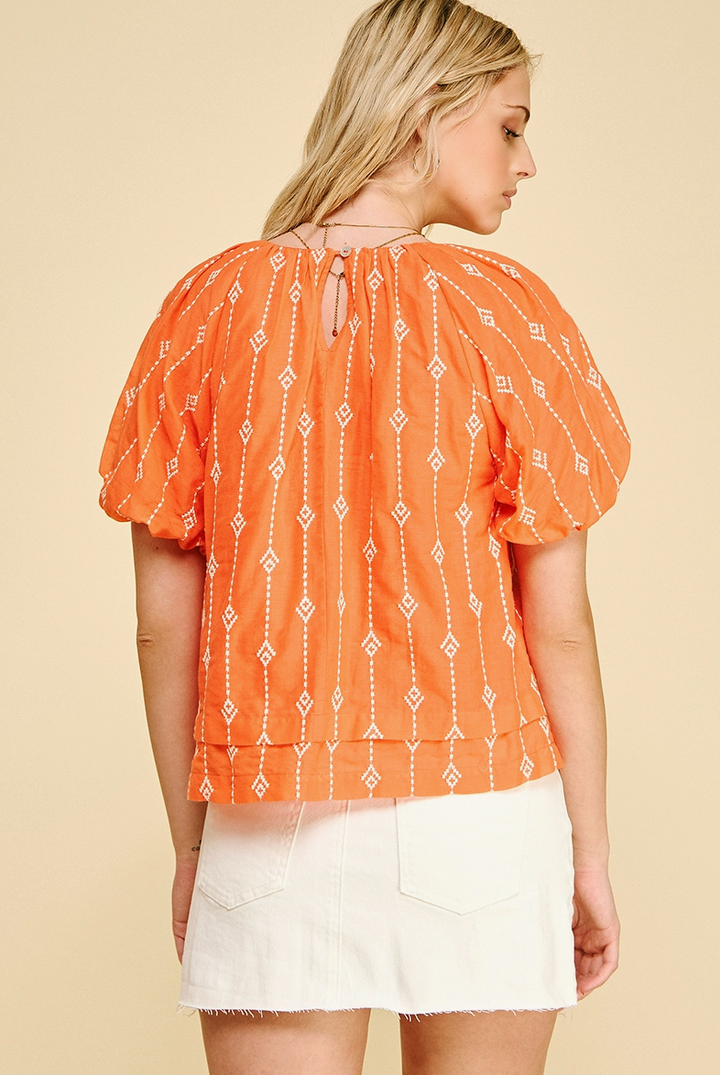 Perfectly Knit Blouse - Orange