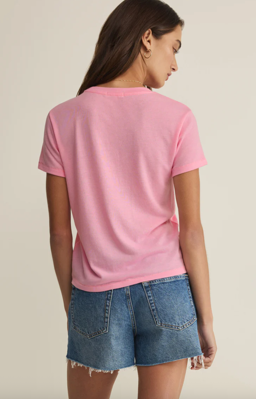 Z Supply Tourist Tee - Pink Sunrise