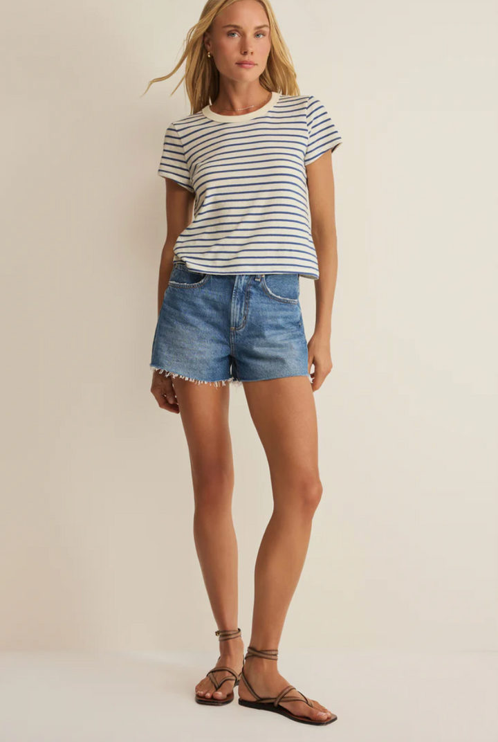 Z Supply Junie Striped Tee - True Navy