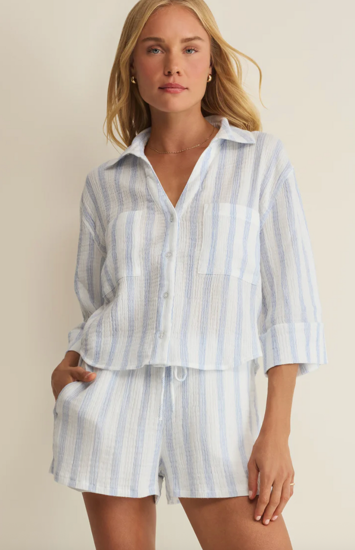 Z Supply Helena Striped Top - Sea Salt