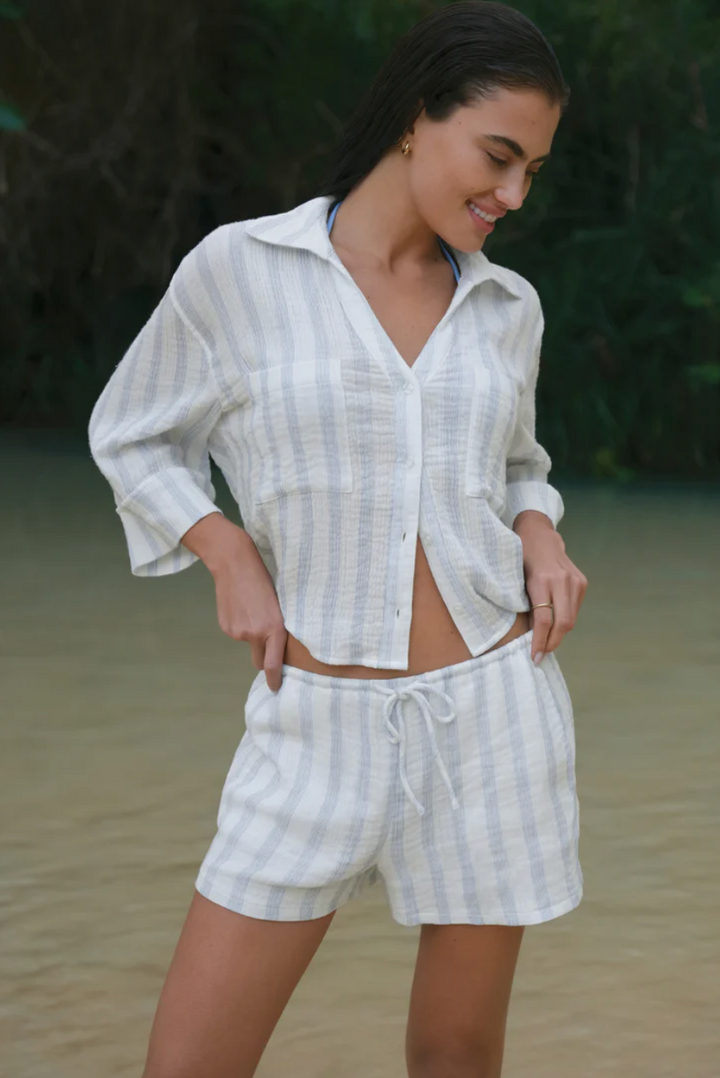 Z Supply Daylight Striped Short - Sea Salt