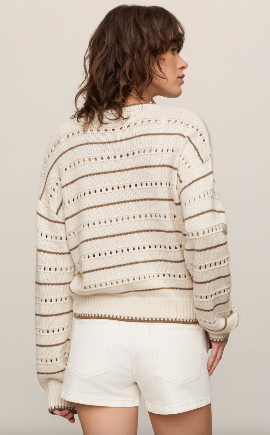 Z Supply Darby Stripe Sweater - Sandstone