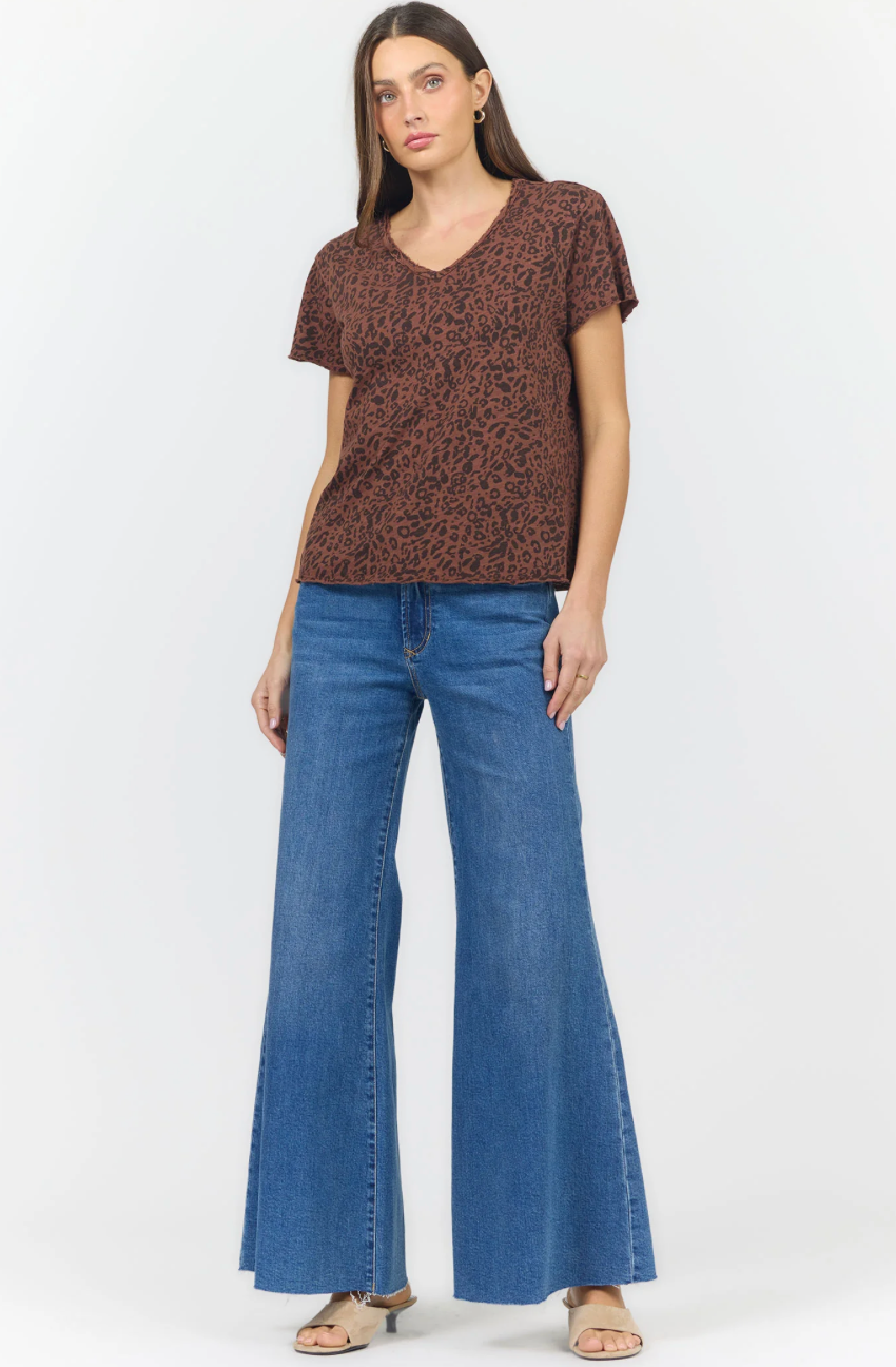 DEAR JOHN - Vanya Tee - Brown Leopard