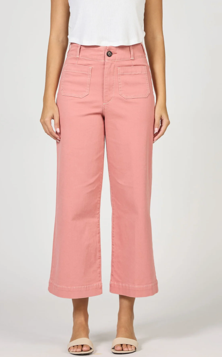 DEAR JOHN - Audrey Wide Leg Jean - Terracotta