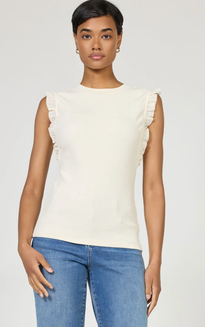 DEAR JOHN - Bridget Sleeveless Top - Egret