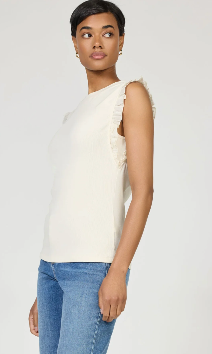 DEAR JOHN - Bridget Sleeveless Top - Egret