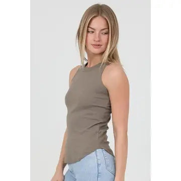 Those Who Wait Tank  - Dark Taupe