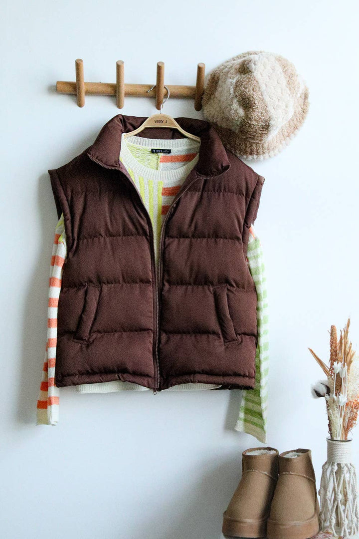 Hot Chocolate Puffer Vest