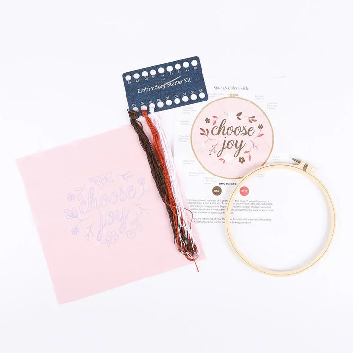 Embroidery Kit - "Choose Joy"