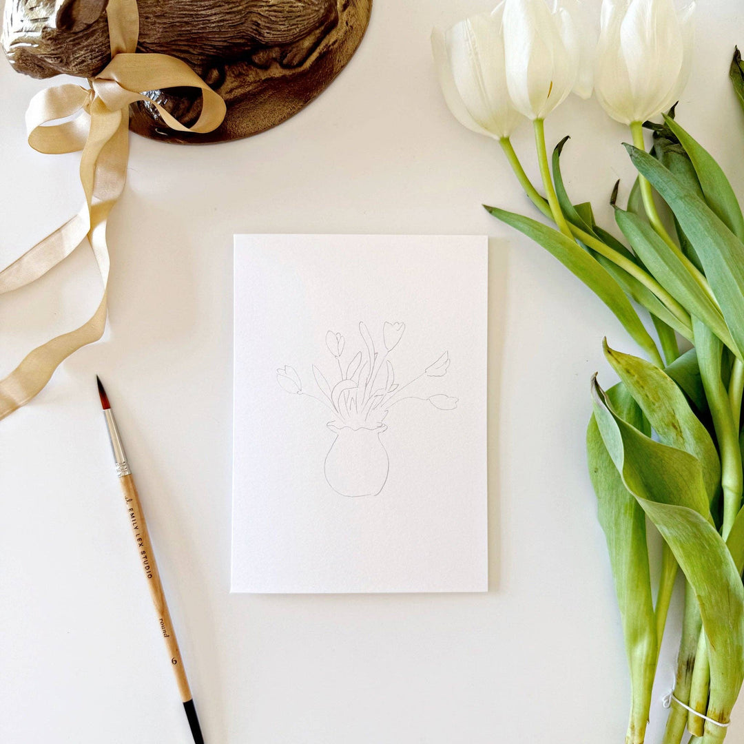 Emily Lex Studio - Easter Paintable Watercolor Notecard Set