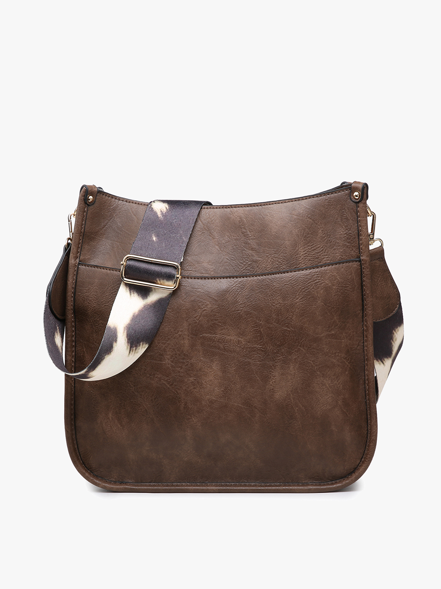 Chloe Crossbody with Guitar Strap: Taupe