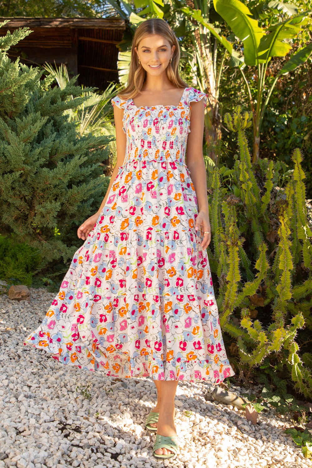 Sienna Smocked Maxi Dress