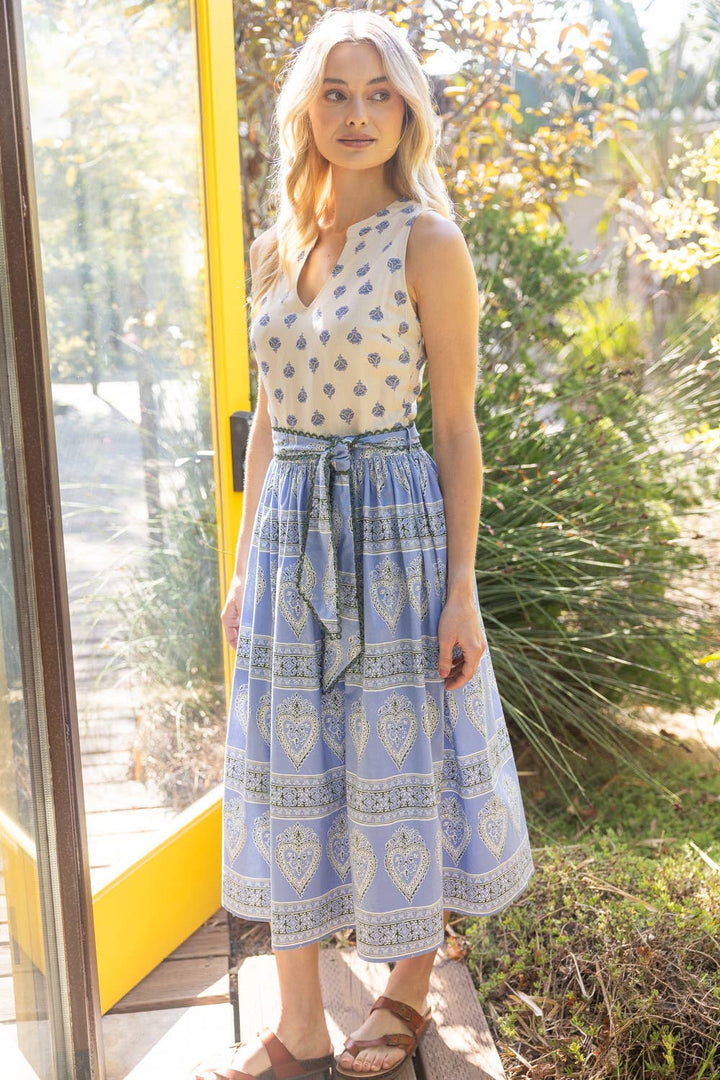 Missy Mixed Print Midi Dress